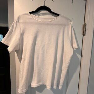 ~Women Within~ White Ribbed Top